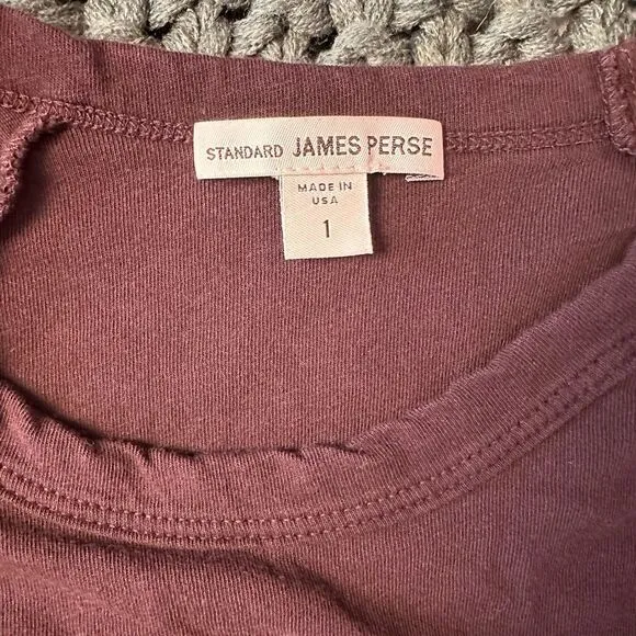 James Perse Standard Skinny Dress Brown Fitted Minimalist - Size 1 / Small