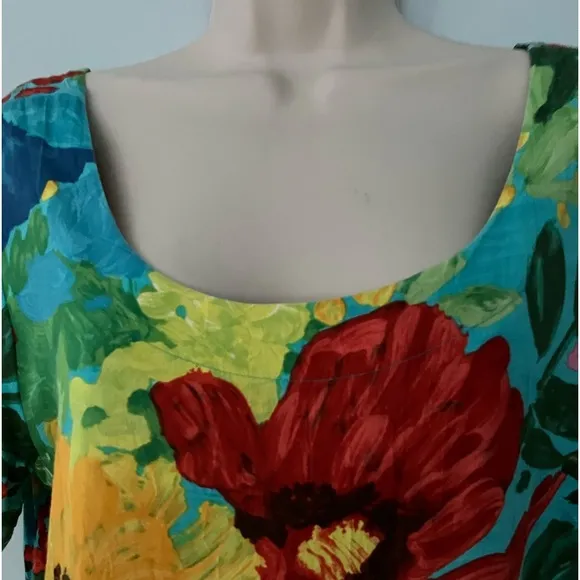 Jams World Hattie Hawaiian beach dress cover up vacation travel minimalist M