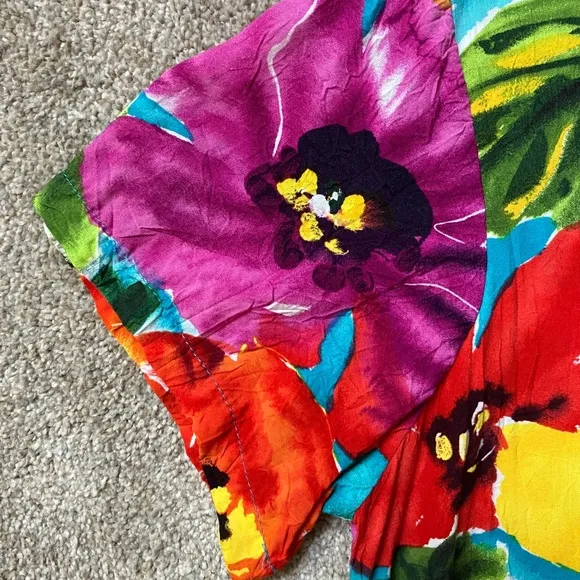 Jams World Hattie Hawaiian sun dress cover up vacation beach minimalist chic M