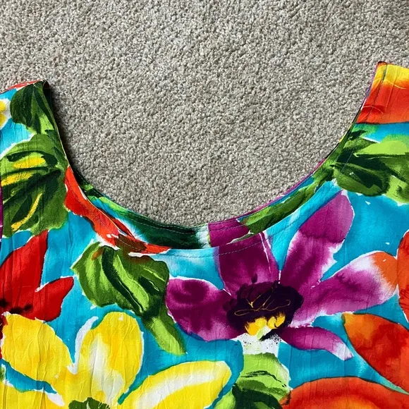 Jams World Hattie Hawaiian sun dress cover up vacation beach minimalist chic M