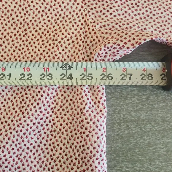 Jared Lang Mens Luxury Dress Shirt Size 17 1/2 Red Print Flip Cuff NWT *size