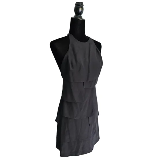 Jay Godfrey 100% Silk luxury black dress size 2