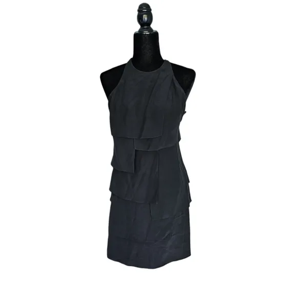 Jay Godfrey 100% Silk luxury black dress size 2