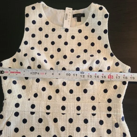 J.Crew Sleeveless Tweed Sheath Dress Resort Quiet Luxury Old Money NEW 12 $178