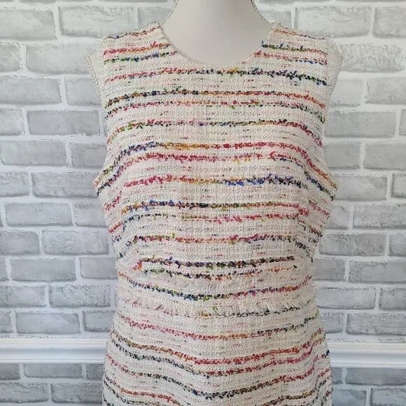 J.Crew Sleeveless Tweed Sheath Dress Resort Quiet Luxury Old MoneyNEW Womens 14