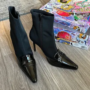 Jeffrey Campbell Diplomacy Black Ankle Boots Booties