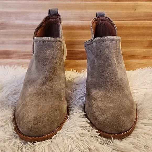 JEFFREY CAMPBELL ROSEE SUEDE BOOTIES TAUPE WOMENS SIZE 10 NWOB