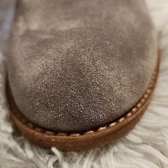 JEFFREY CAMPBELL ROSEE SUEDE BOOTIES TAUPE WOMENS SIZE 10 NWOB
