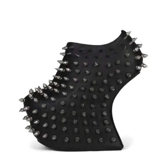 Jeffrey Campbell SHADOW-SPK Metal Spike Cantilever Heel Shoes Women's Size 6
