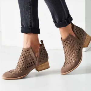 Jeffrey Campbell Taggart Tan Suede Ankle Boots