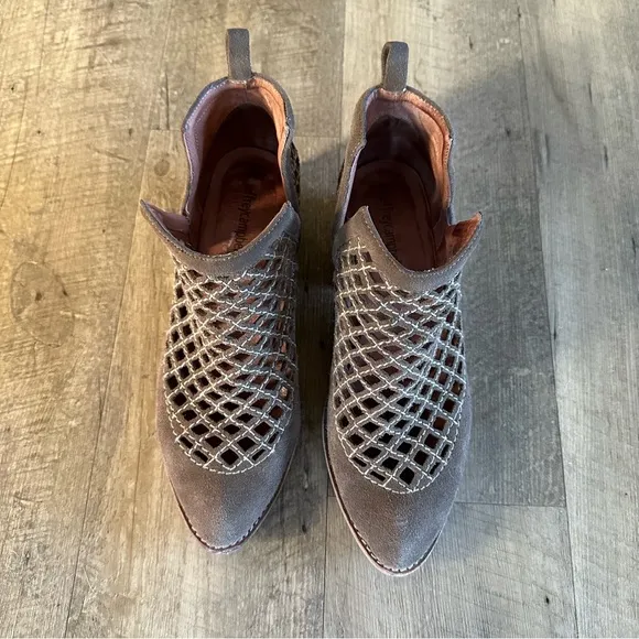 Jeffrey Campbell Taggart Tan Suede Ankle Boots