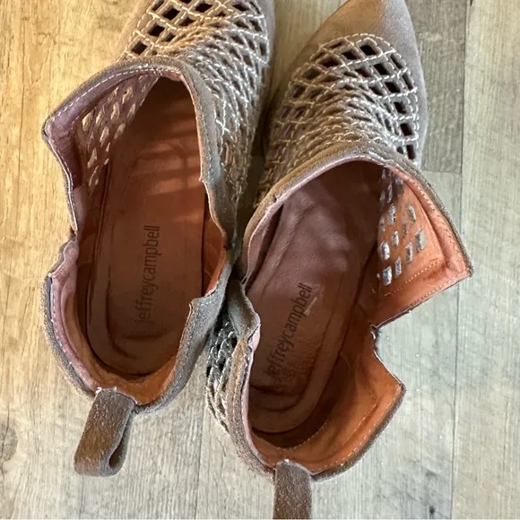 Jeffrey Campbell Taggart Tan Suede Ankle Boots