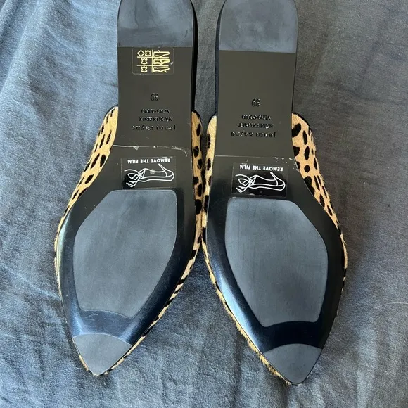 Jenni Kayne Leopard Print Women's Slides sz 39