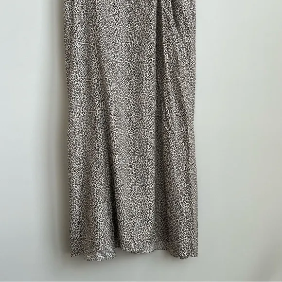 JENNI KAYNE  Leopard Slip Dress Size XXL Quiet Luxury Animal Print V-neck Maxi