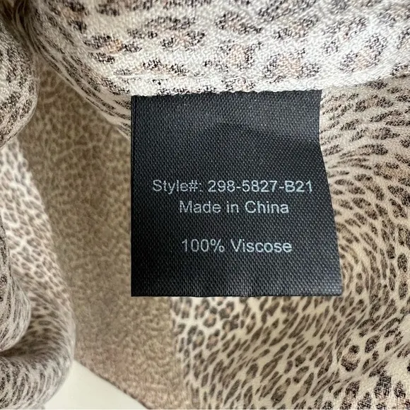 JENNI KAYNE  Leopard Slip Dress Size XXL Quiet Luxury Animal Print V-neck Maxi