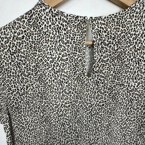 Jenni Kayne Mini Leopard Print Luxury T Shirt Dress SIZE S