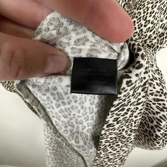 Jenni Kayne Mini Leopard Print Luxury T Shirt Dress SIZE S