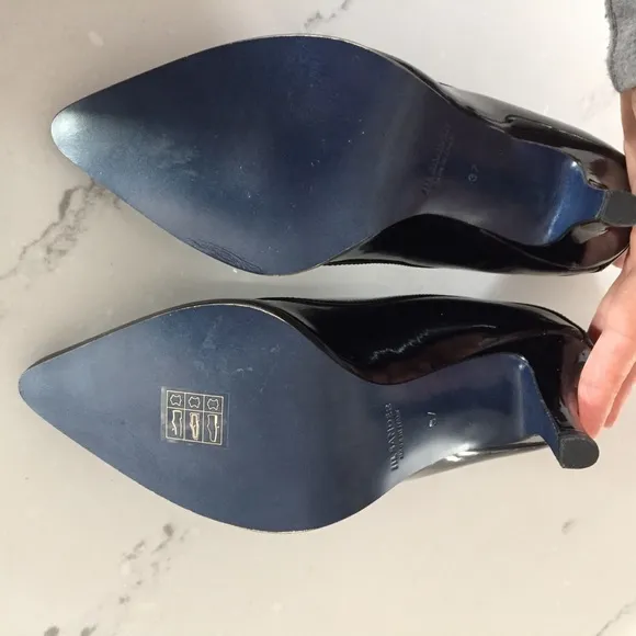 JIL SANDER: Pump, black patent leather  (Size 7)