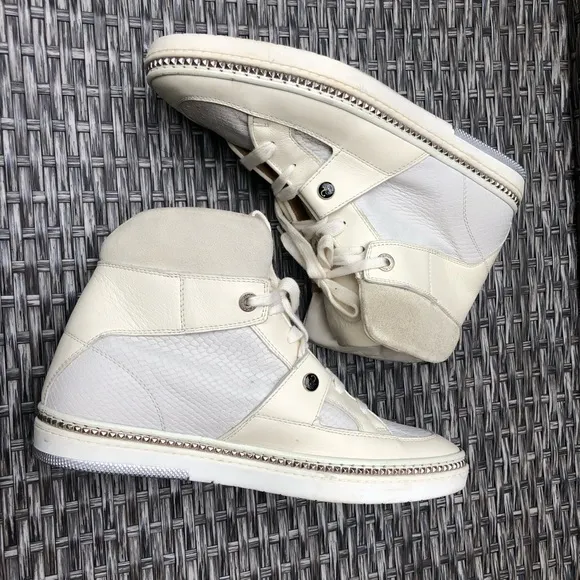 Jimmy Choo Barlowe Hightop Leather Sneaker Size 42EU/9US NEW