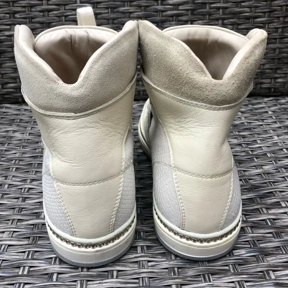 Jimmy Choo Barlowe Hightop Leather Sneaker Size 42EU/9US NEW