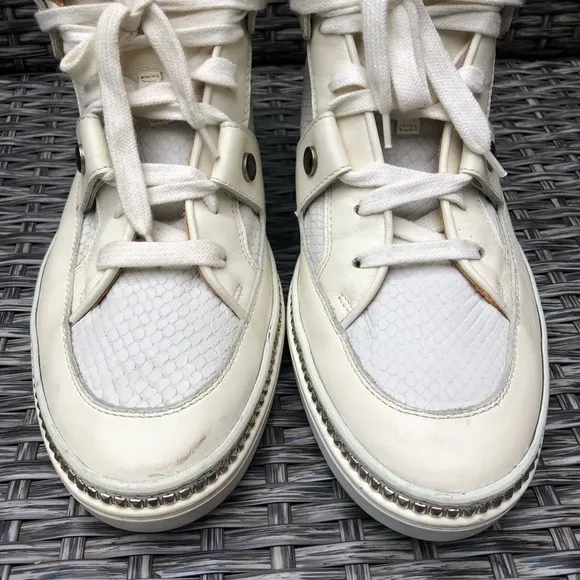 Jimmy Choo Barlowe Hightop Leather Sneaker Size 42EU/9US NEW