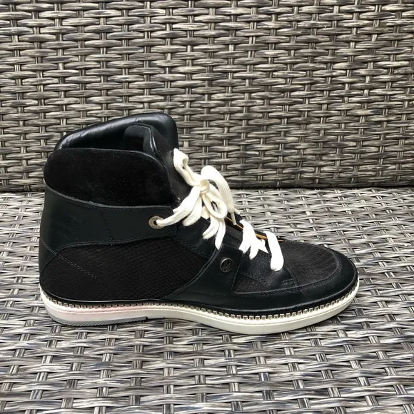 Jimmy Choo Barlowe Leather Hightop Lace Up Sneakers - Size 40.5EU/7.5US NEW