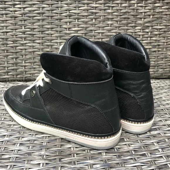 Jimmy Choo Barlowe Leather Hightop Lace Up Sneakers - Size 40.5EU/7.5US NEW