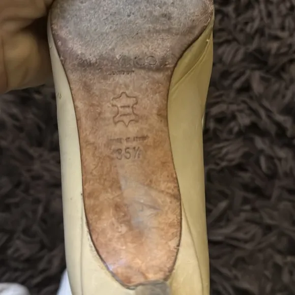 Jimmy Choo Cream Leather Women's heels