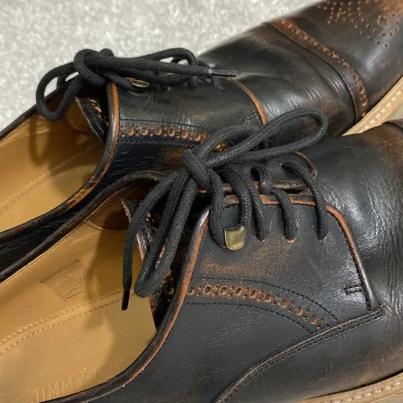 Jimmy Choo Mens Size 13 Brown Leather Shoes Authentic Dressy