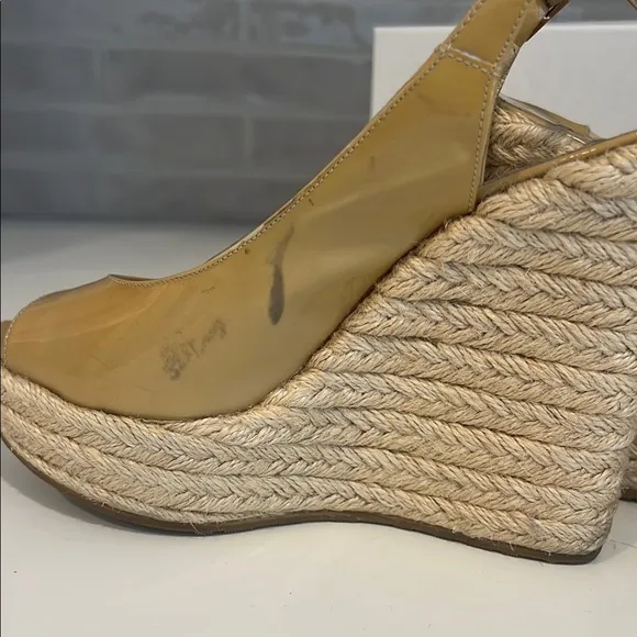 Jimmy Choo Tan Espadrille Wedges