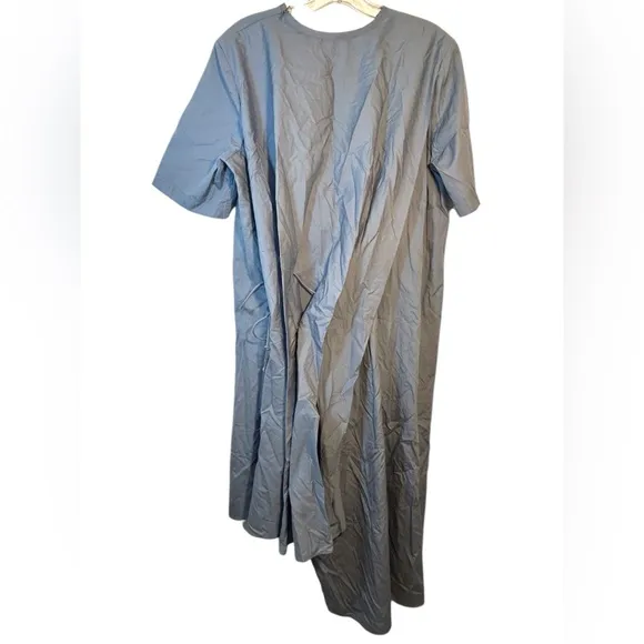 JNBY NEW LADIES DRESS XL BLUE LACE UP MINIMALIST CAPSULE LAGONLOOK 5L4500380