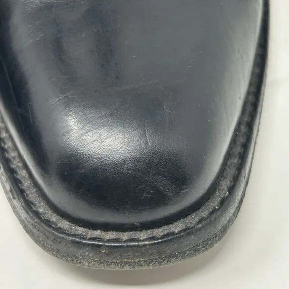 Joan &amp; David Western Cowboy Leather Ankle Boots Black 6 Made in Italy Booties