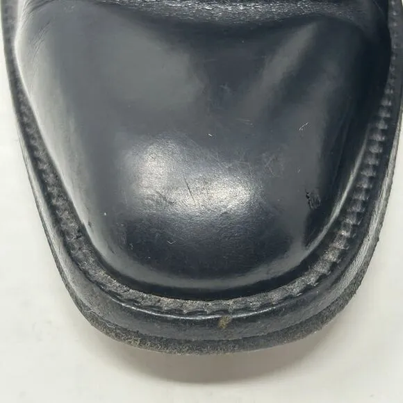 Joan &amp; David Western Cowboy Leather Ankle Boots Black 6 Made in Italy Booties