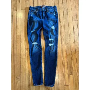 Joe's Jeans Skinny Ankle Distressed Dark Wash Denim Jeans Size 26