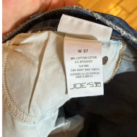 Joe's Jeans Skinny Ankle Distressed Dark Wash Denim Jeans Size 26