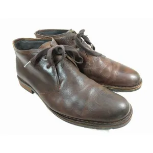 JOHN VARVATOS USA CHUKKA BROWN LEATHER LACE UP 11