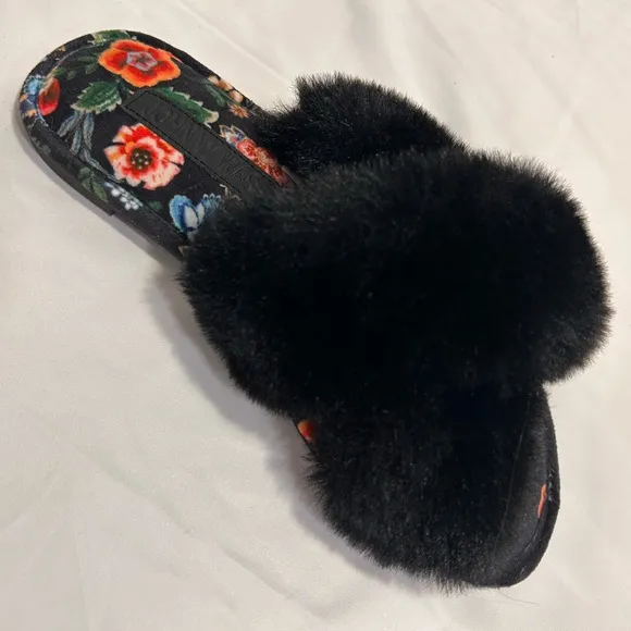 Johnny Was Ardell X Fur slippers
