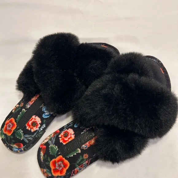 Johnny Was Ardell X Fur slippers
