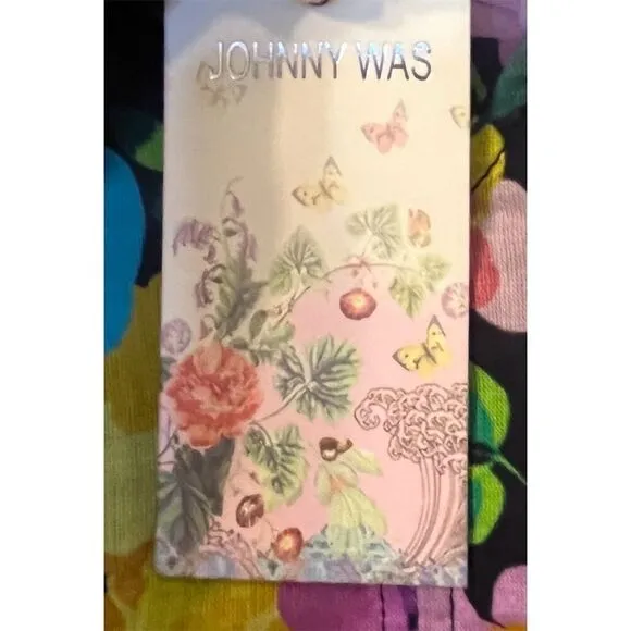 Johnny Was Wild Blooms Dolman Tiered Dress Multicolor Boho Floral Quiet Luxury