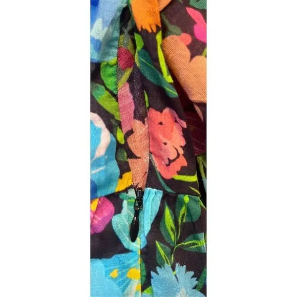 Johnny Was Wild Blooms Dolman Tiered Dress Multicolor Boho Floral Quiet Luxury