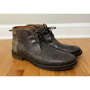 Johnston &amp; Murphy Leather and Suede Size 10.5 Chukka Boot Boho Preppy Dressy Men