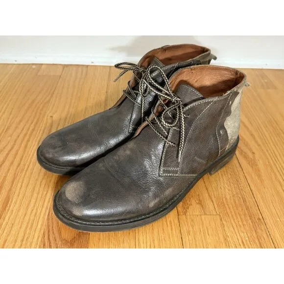 Johnston &amp; Murphy Leather and Suede Size 10.5 Chukka Boot Boho Preppy Dressy Men