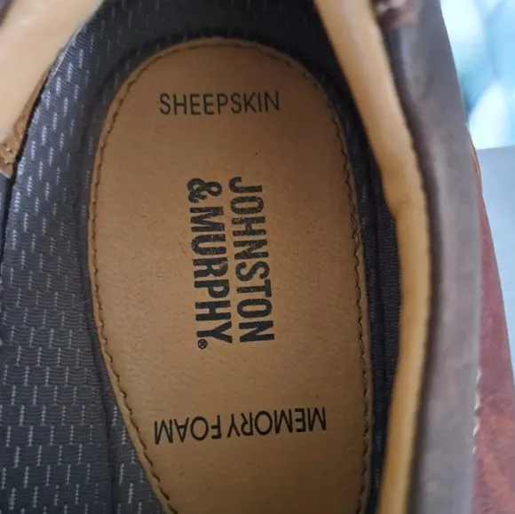 Johnston &amp; Murphy Matthews Moc Shoes Brown Leather Dressy Casual Oxford Men 11.5
