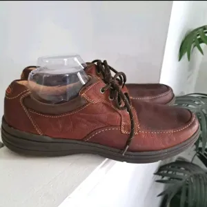 Johnston &amp; Murphy Matthews Moc Shoes Brown Leather Dressy Casual Oxford Men 11.5