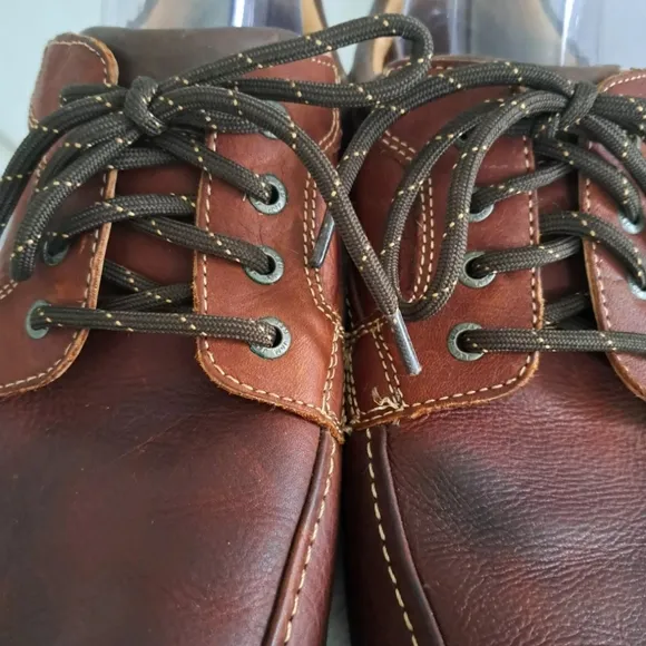 Johnston &amp; Murphy Matthews Moc Shoes Brown Leather Dressy Casual Oxford Men 11.5