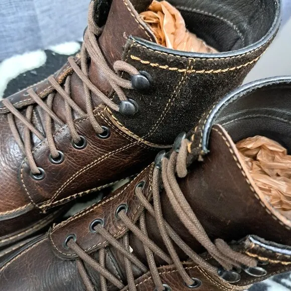 Johnston &amp; Murphy Mens Cody Mahogany Ankle Boots Size 10.5