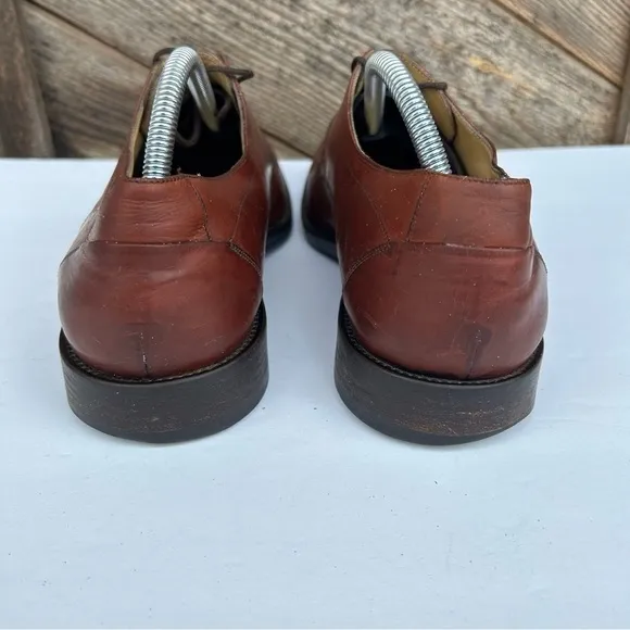 Johnston &amp; Murphy Men's Size 9 M Brown Moc Toe Lace Up Leather Made in Italy