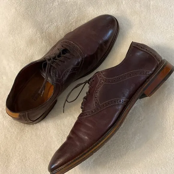 Johnston &amp; Murphy Passport Saddle Lace Up Oxford Brown Size 13