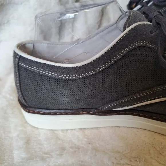 Johnston Murphy Mcguffey Oxfords Sneakers Casual Gray Suede Lace Up Men's Sz 8.5