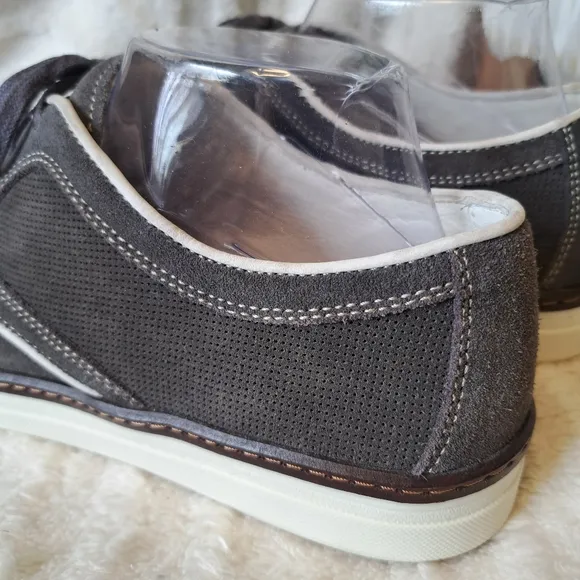 Johnston Murphy Mcguffey Oxfords Sneakers Casual Gray Suede Lace Up Men's Sz 8.5